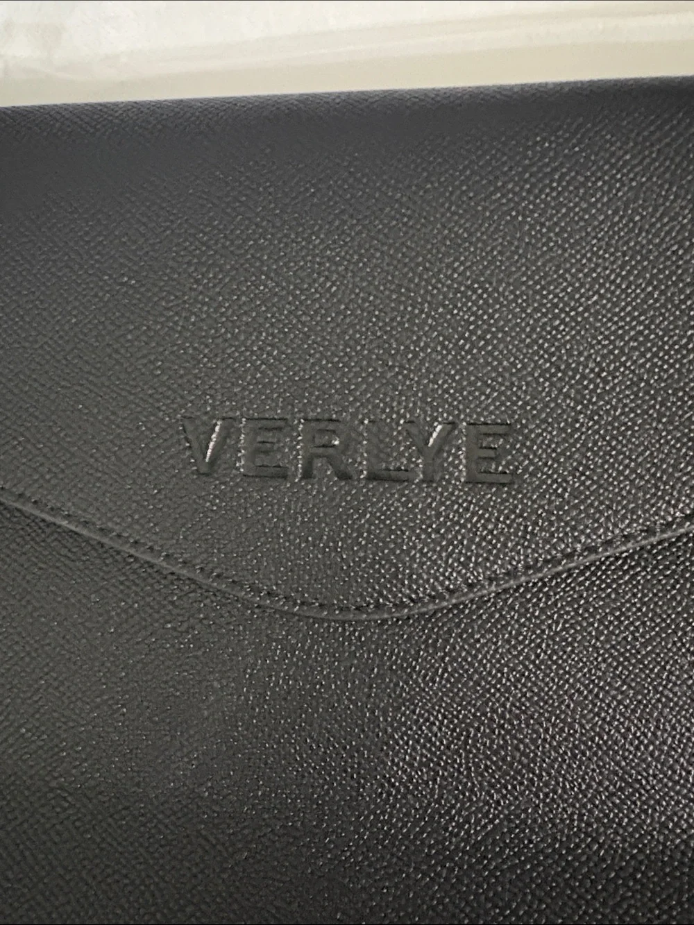 Verlye Black Laptop Envelope Clutch
